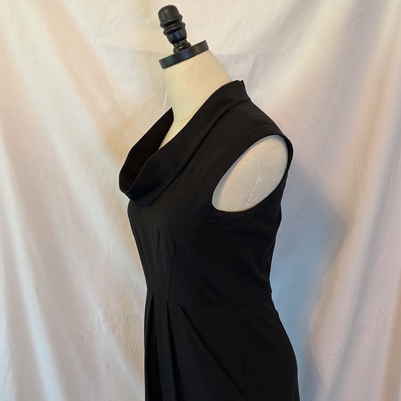 Cowl Neck Fitted LBD with Pockets - Picture 3 of 6